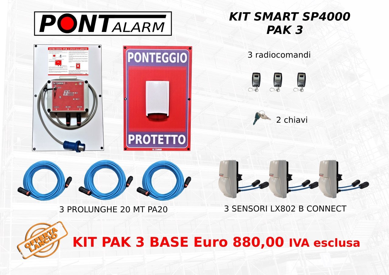 Kit PONTALARM SMART SP4000 PAK3 BASE LX