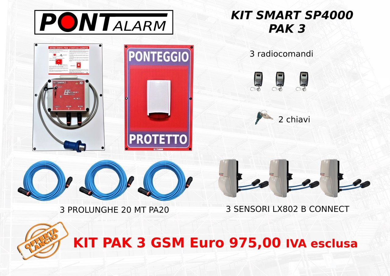 Kit PONTALARM SMART SP4000 PAK3 GSM LX